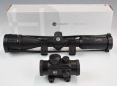 Two Hawke Vantage scopes 3-9x40 AO mil dot in original box and Red Dot 30.