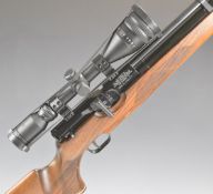 Weirauch HW100 .177 PCP air rifle with adjustable trigger and Hawke 4-12x50 scope, serial number