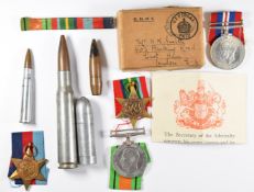 WW2 group of four medals comprising 1939/1945 Star, Pacific Star, War Medal and Defence Medal with