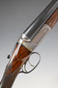 W Richards of Liverpool 12 bore side by side shotgun with named and border engraved locks, border