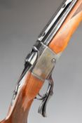 Ruger No.1 .270 falling block underlever rifle with chequered semi-pistol grip and forend, sling