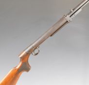 BSA Improved Model D .177 under-lever air rifle with chequered semi-pistol grip, adjustable
