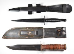 Fairbairn Sykes pattern modern issue fighting knife marked Sheffield England and broad arrow to