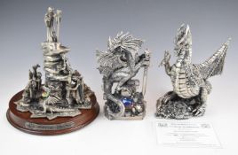 Three large Tudor Mint Myth and Magic figures comprising Warlord, Power of the Crystal and The