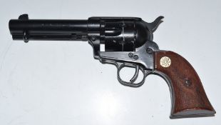Phoenix Arms six-shot single-action blank or cap firing revolver with chequered faux wood grips.
