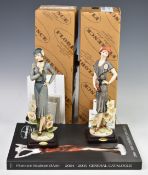 Florence figures Daisy and Lily, large Spanish Beauty lamp, all signed Giuseppe Armani with