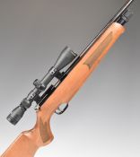 Alros Starfire .22 CO2 air rifle with chequered semi-pistol grip and forend, raised cheek piece,