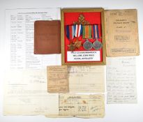 British Army WW2 Royal Artillery group of four medals comprising 1939/1945 Star, France and