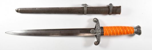 Replica WW2 German Third Reich Nazi officer's dagger with celluloid grip, eagle decoration to