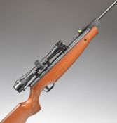 Cometa Model 300 .22 air rifle with chequered semi-pistol grip, raised cheek piece, adjustable