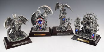 Four Tudor Mint Myth and Magic figures comprising Pirate Adventure, Decimus, Guardian of the