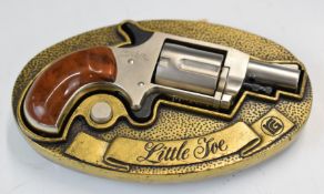 Rohm Little Joe five-shot single-action blank firing revolver with 1.25 inch barrel, mounted in a