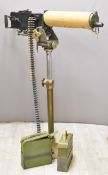 Russian Maxim .303 heavy machine gun with twin spade handles, adjustable sights, top plate dated