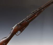 Deactivated Remington .303 bolt-action rifle with stock stamped 'PA11 14' under 'IW' in roundel