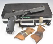 Walther Luftpistole Model LP 53 .177 target air pistol with named, shaped and chequered composite
