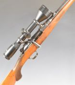 Steyr Manlicher 6.5mm Stutzen bolt-action sporting rifle with turn-down butterknife bolt,