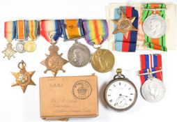 Royal Navy medals for J T Ogeley comprising WW1 trio 1914/1915 Star named to 237761 J T Ogeley LS