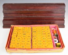 Vintage Mah Jong set with holders