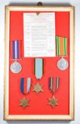 Royal Air Force WW2 group of five medals comprising 1939/1945 Star, Air Crew Europe (copy), Burma