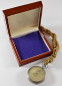 WW2 Hanhart stopwatch inscribed to back M U571 371/NG 3 Flottile La Pallice with an anchor and