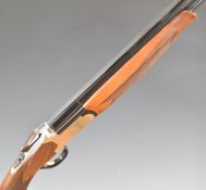Fabarm Gamma Lux 20 bore over and under ejector shotgun with engraved locks and underside, chequered