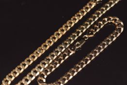 A 9ct gold curb link necklace and bracelet, 4.7g