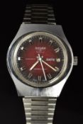 Sicura (Breitling) gentleman's automatic wristwatch with date aperture, luminous hands, bevelled
