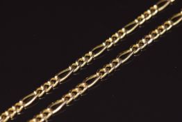 A 9ct gold curb link necklace, 5.3g, 42cm
