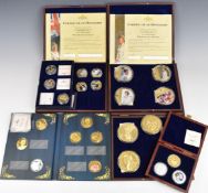 Collection of Windsor Mint commemorative gold plated picture coins, largely Princess Diana related