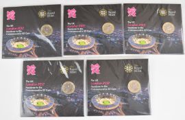 Royal Mint five uncirculated and sealed London 2012 Handover to Rio Commemorative £2 coins