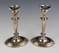 Mappin & Webb Elizabeth II pair of hallmarked silver candlesticks, Sheffield 1958/9, height 24cm