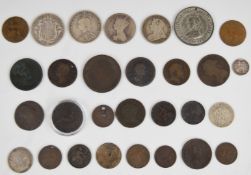 An interesting collection of UK and Hibernia coinage, George I onwards, Queen Victoria half crown