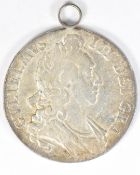 William III 1696 crown, in loop mount