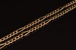 A 9ct gold curb link necklace, 9.2g, 55cm