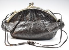 Judith Leiber brown ostrich skin bag. Vendor advises her grandmother was very good friends with