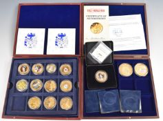 A collection of fourteen commemorative proof coins comprising Bailiwick of Jersey and Guernsey