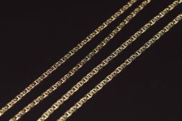 A 14k gold necklace and bracelet made up of mariners links, 7.9g