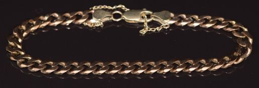 A 9ct gold curb link bracelet, 18.6g 21cm