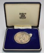 1969 Royal Mint Prince Charles hallmarked silver commemorative medallion, weight 70g