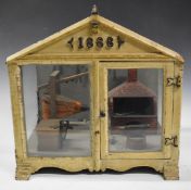 19thC miniature blacksmiths forge / dolls house / display model, diorama or apprentice piece dated
