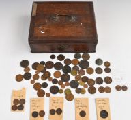 An interesting collection of English copper coinage Charles II onwards, includes George I