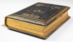 Musical carte visite or photograph album with two air musical box to back cover playing a 6cm