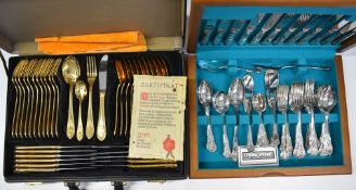 Two cased sets of cutlery comprising Bestecke SBS Solingen, with certificate and an Osborne