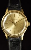 International Watch Co (IWC) 18ct gold gentleman's automatic wristwatch with gold hands, hour