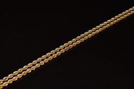 A 9ct gold rope twist necklace, 5.3g, 60cm
