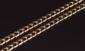 A 9ct gold curb link necklace, 14g
