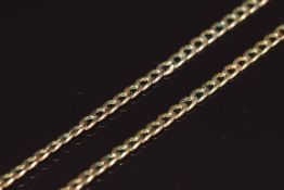 A 9ct gold curb link necklace, 5.3g