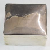 Victorian hallmarked silver cigarette box, London 1894, maker Charles Fox & Co Ltd, width 8.5cm