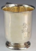 George V hallmarked silver pint tankard, Birmingham 1922, maker William Neale & Son Ltd, height