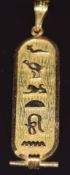 An 18ct gold Egyptian pendant, 3g